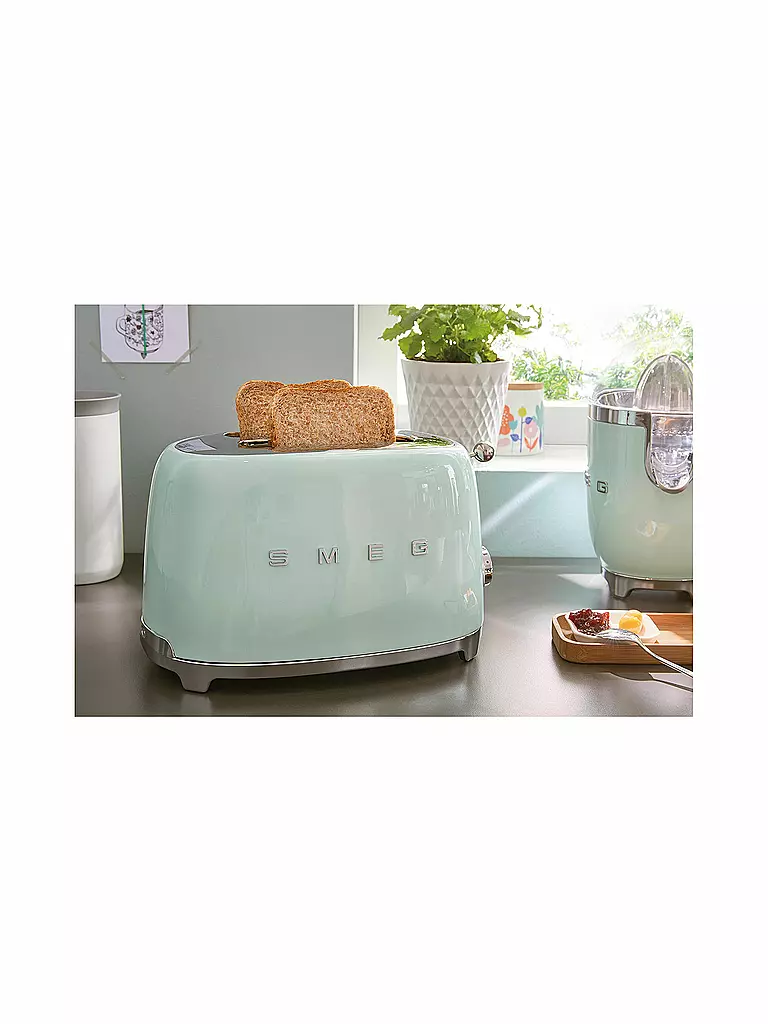 SMEG | Tostapane a 2 fessure Stile retrò anni '50 Verde pastello TSF01PGEU | 