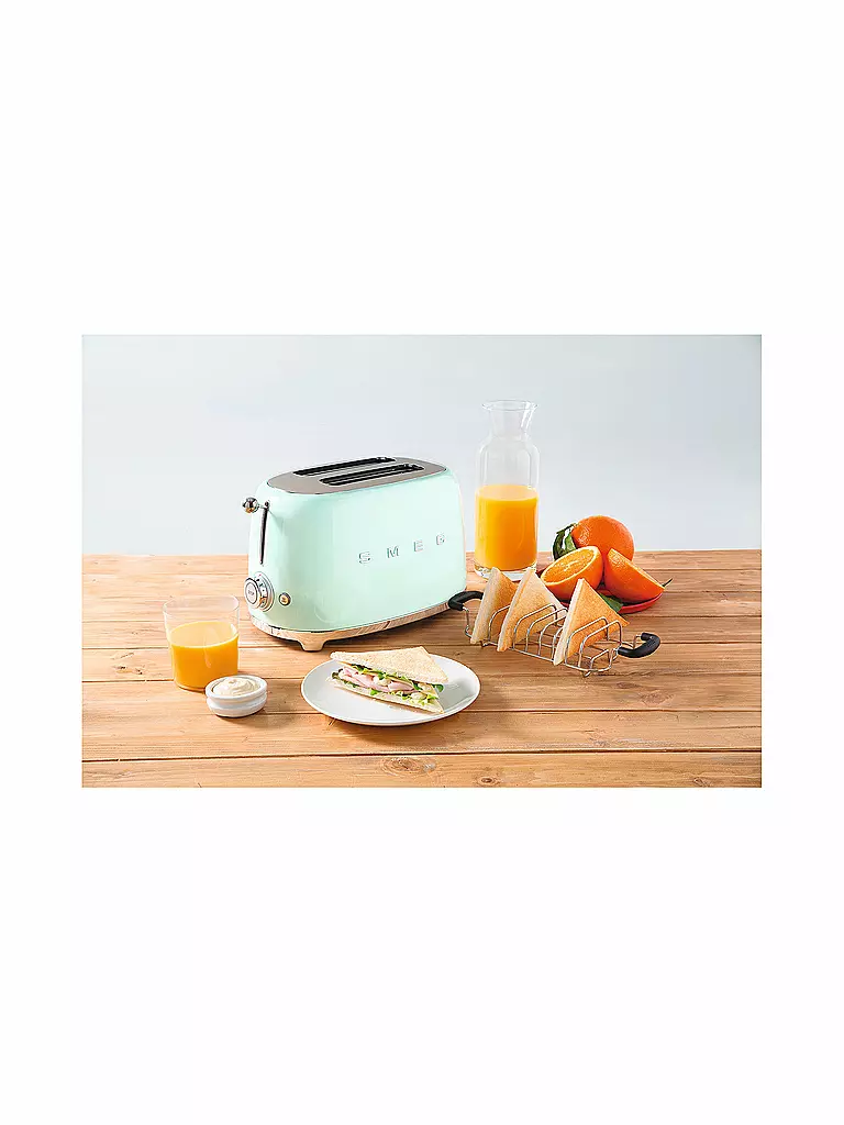 SMEG | Tostapane a 2 fessure Stile retrò anni '50 Verde pastello TSF01PGEU | 