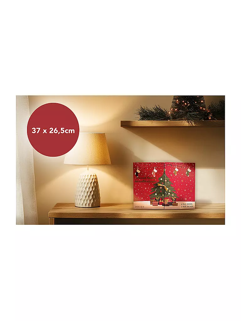 SOCKSWEAR | Calendario dell'Avvento da donna con calze taglia 35-41 multicolore | Multicolore