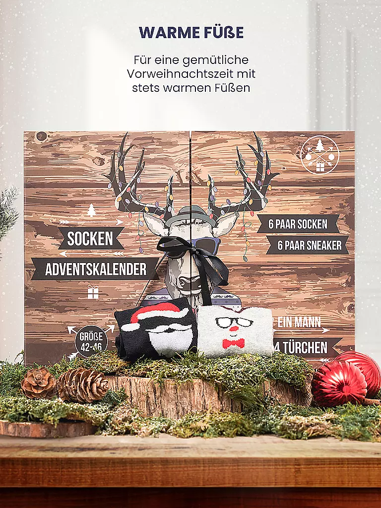 SOCKSWEAR | Calendario dell'Avvento da uomo con calzini colorati | Multicolore