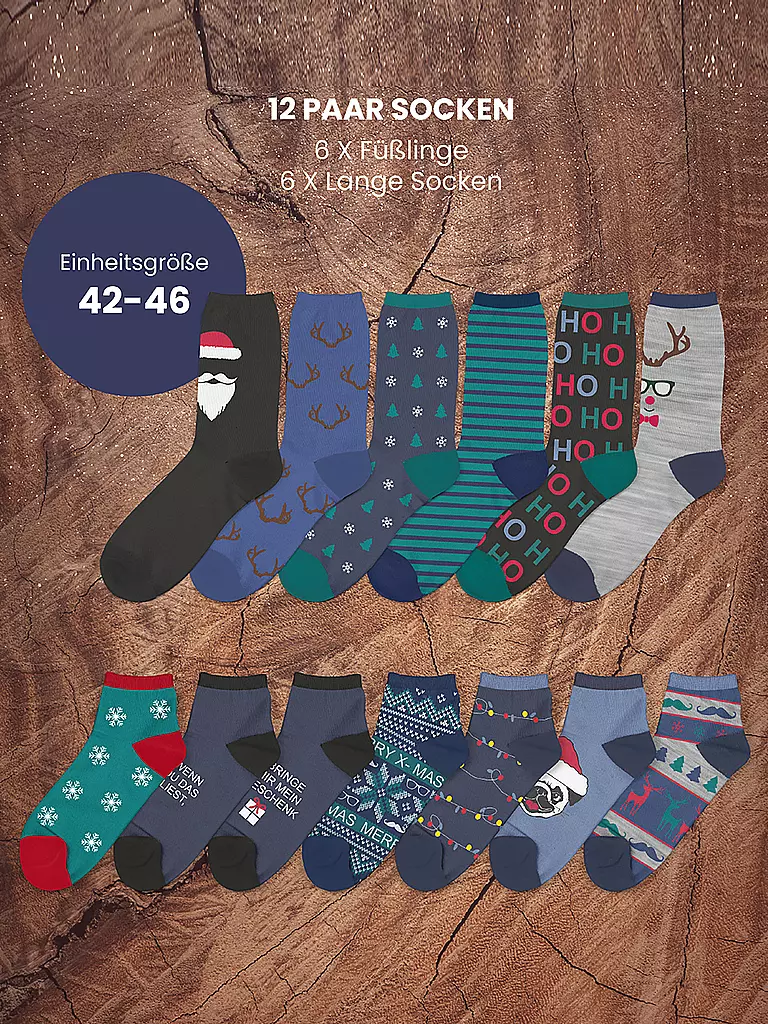 SOCKSWEAR | Calendario dell'Avvento da uomo con calzini colorati | Multicolore