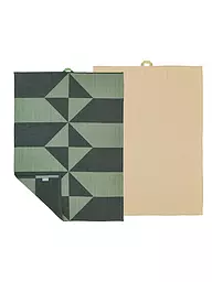 SOEDAHL | Set di strofinacci 2 pz. 50x70cm TWIST Warm Taupe | Verde scuro