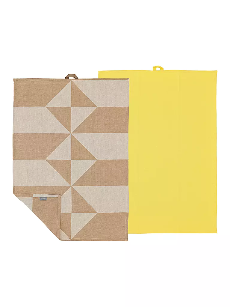 SOEDAHL | Set di strofinacci 2 pz. 50x70cm TWIST Warm Taupe | Marrone chiaro