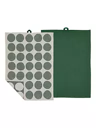 SOEDAHL | Set di strofinacci 2 pz. BUBBLES Verde Pino | Verde scuro