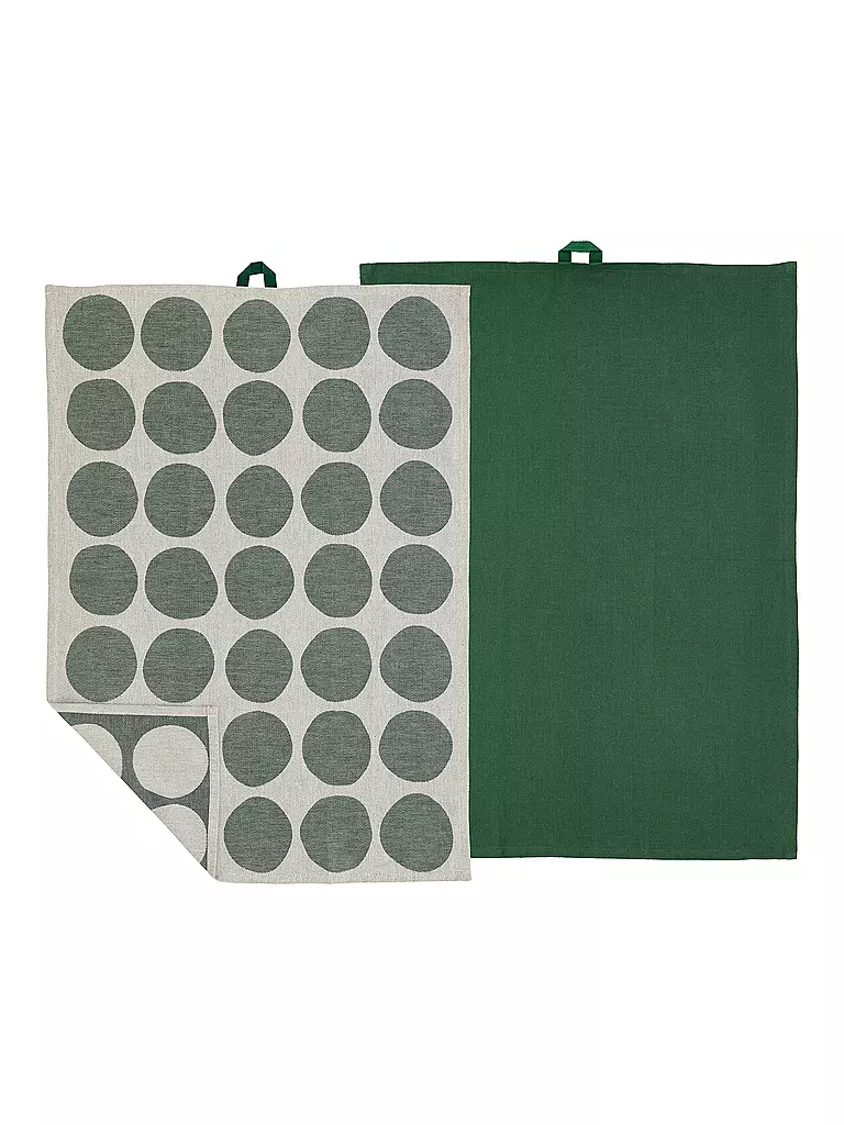 SOEDAHL | Set di strofinacci 2 pz. BUBBLES Verde Pino | Verde scuro