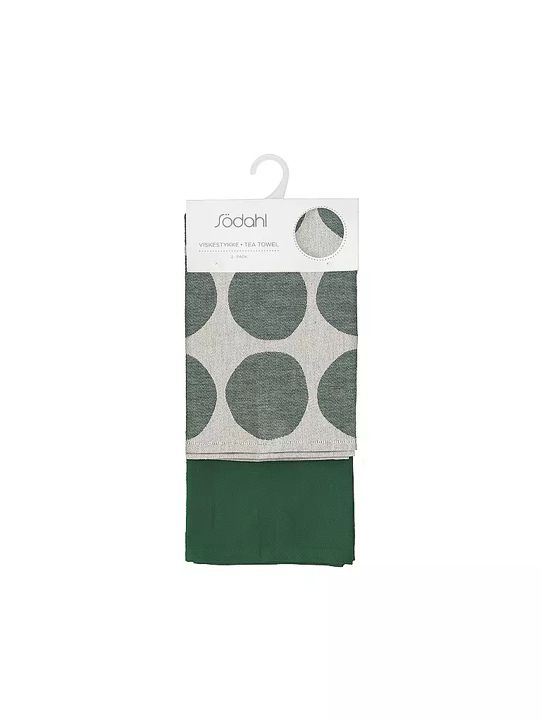SOEDAHL | Set di strofinacci 2 pz. BUBBLES Verde Pino | 