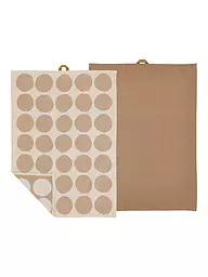 SOEDAHL | Set di strofinacci 2 pz. BUBBLES Verde Pino | Marrone chiaro