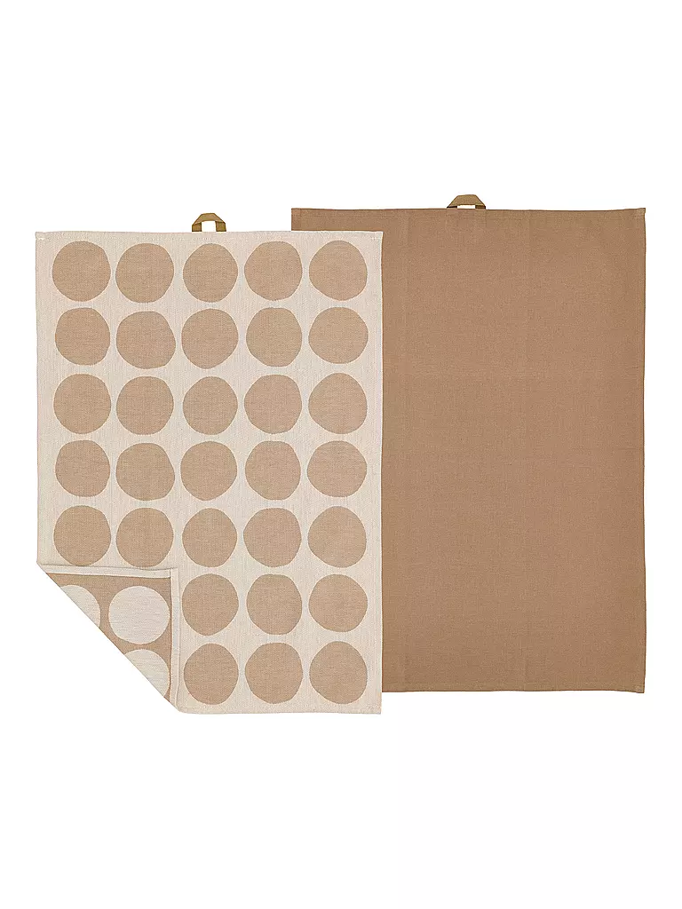 SOEDAHL | Set di strofinacci 2 pz. BUBBLES Warm Taupe | Marrone chiaro