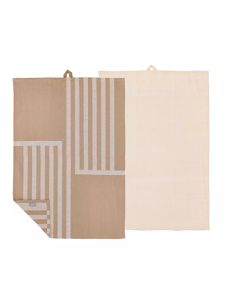 SOEDAHL | Set di strofinacci 2 pz. REFLECTION Warm Taupe | Marrone chiaro
