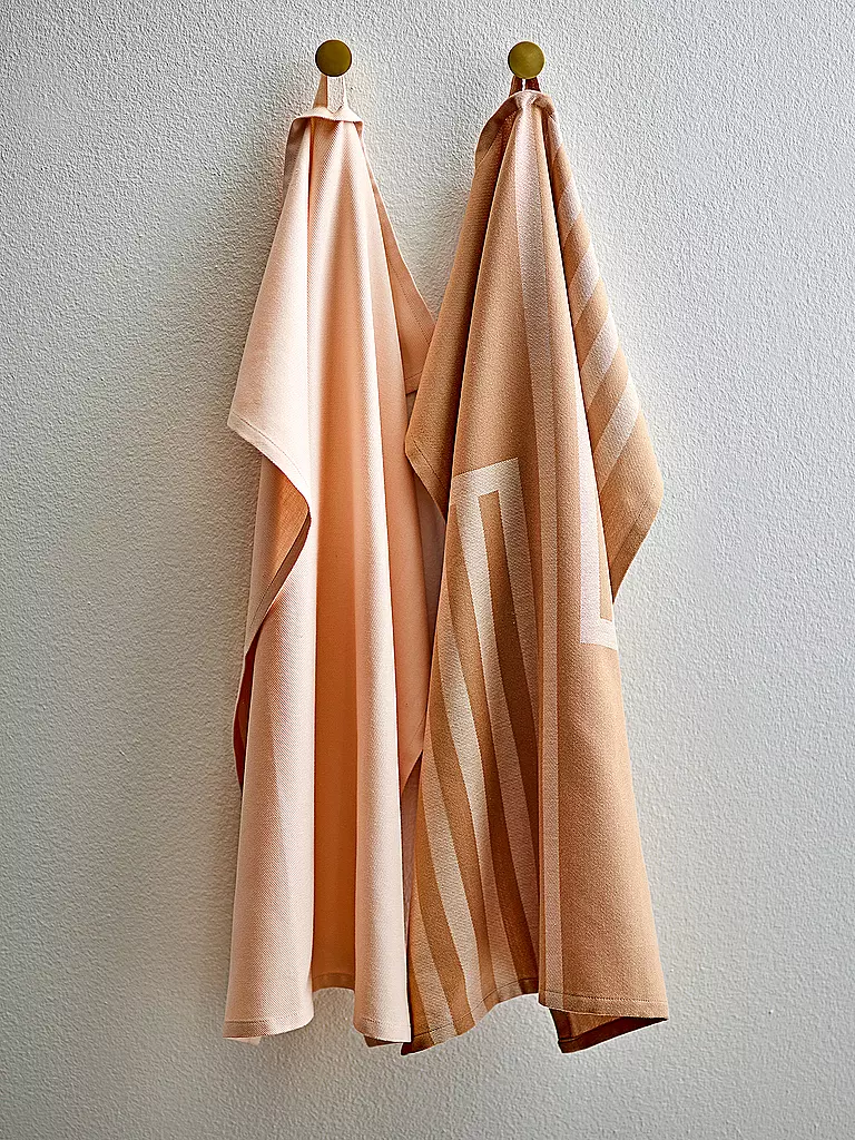 SOEDAHL | Set di strofinacci 2 pz. REFLECTION Warm Taupe | Marrone chiaro