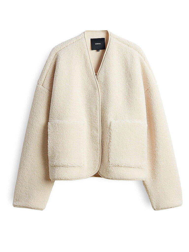 Giacca in pelliccia sintetica UTEDDY DETAIL crema 42