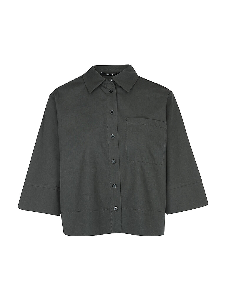 Camicetta a camicia verde scuro 42