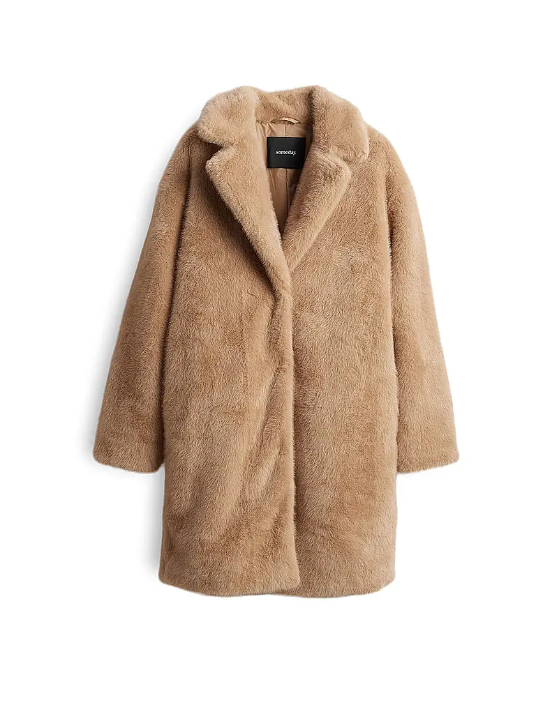 SOMEDAY | Cappotto in pelliccia sintetica VAARILA | Senape