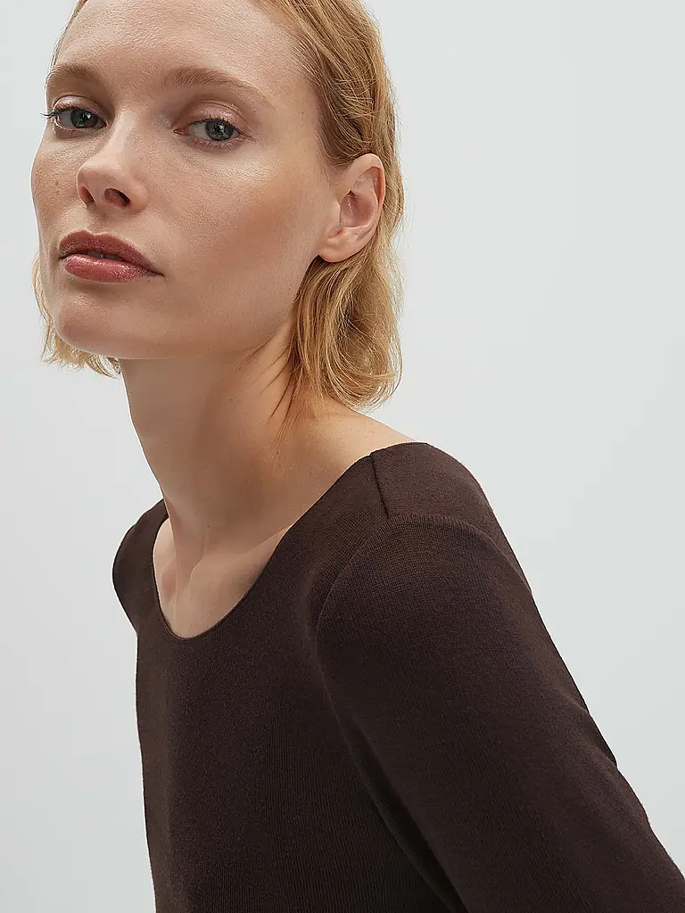 SOMEDAY | Langarmshirt KIROSA SOFT LONG | Marrone