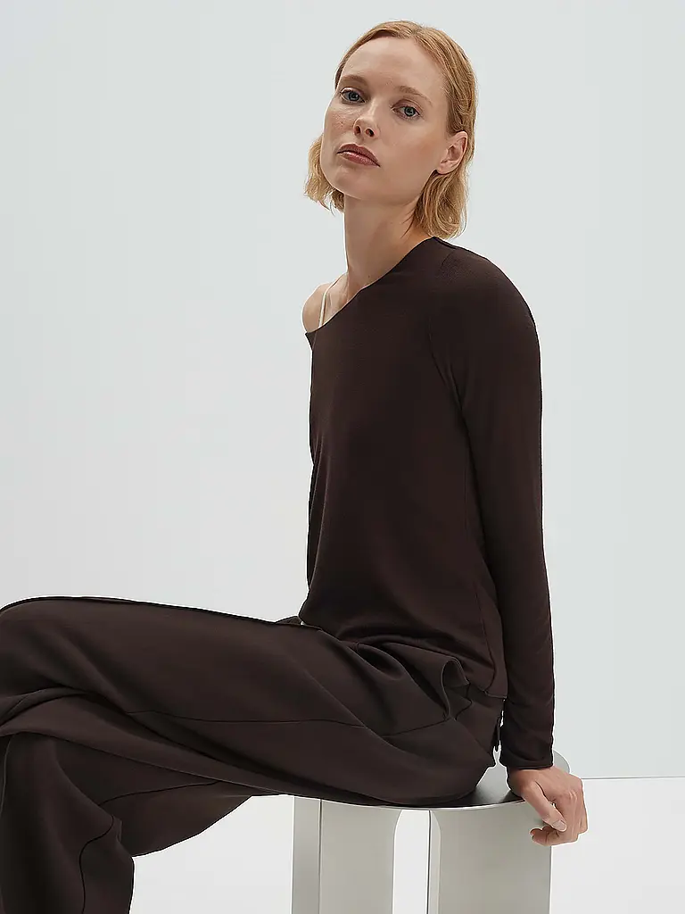 SOMEDAY | Langarmshirt KIROSA SOFT LONG | Marrone