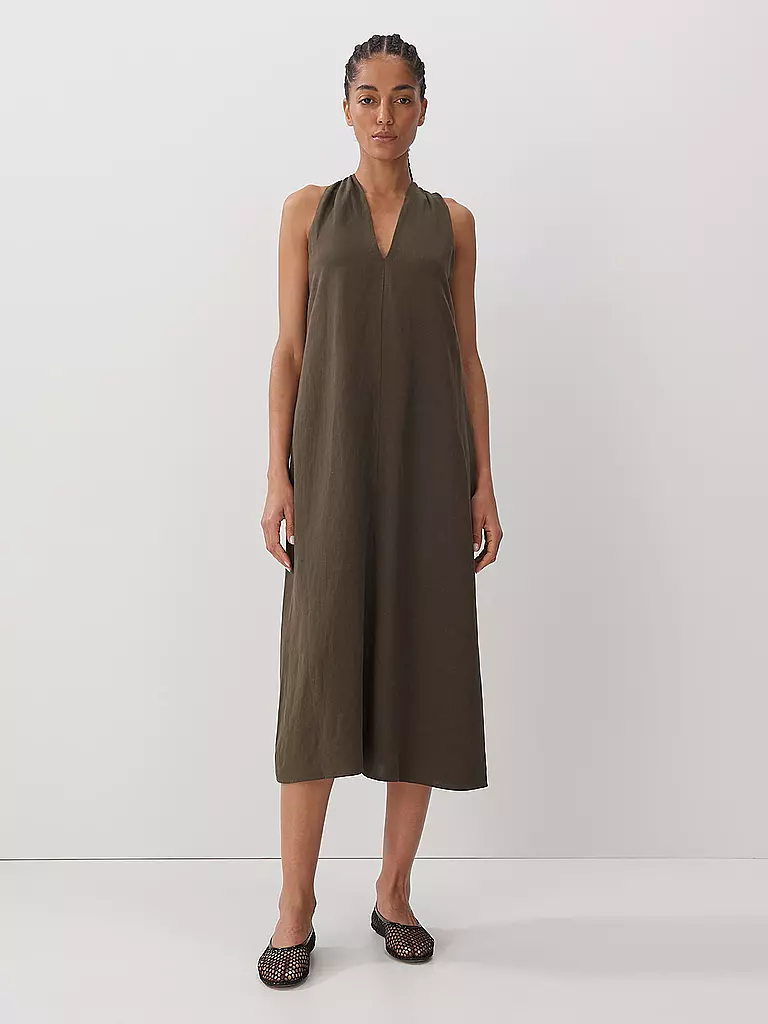 SOMEDAY | Midikleid QEDIRA | Verde scuro