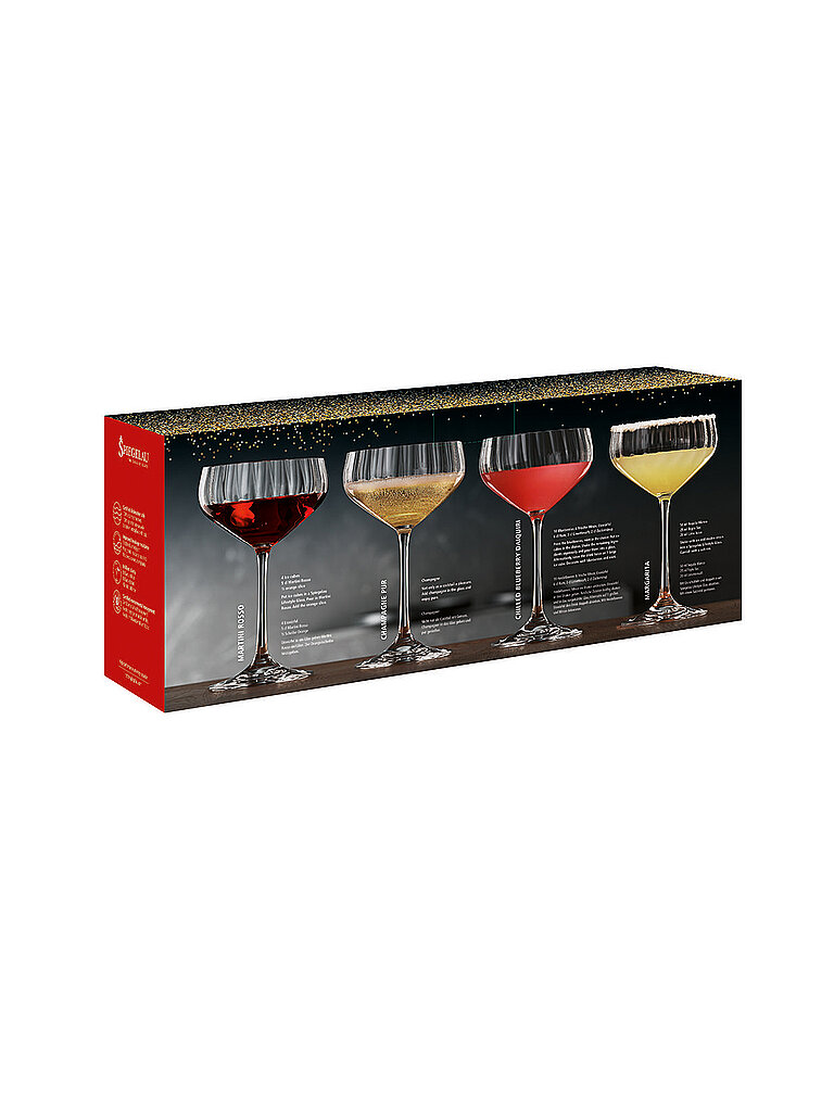 Set di 4 bicchieri Coupette LIFESTYLE 300ml trasparente