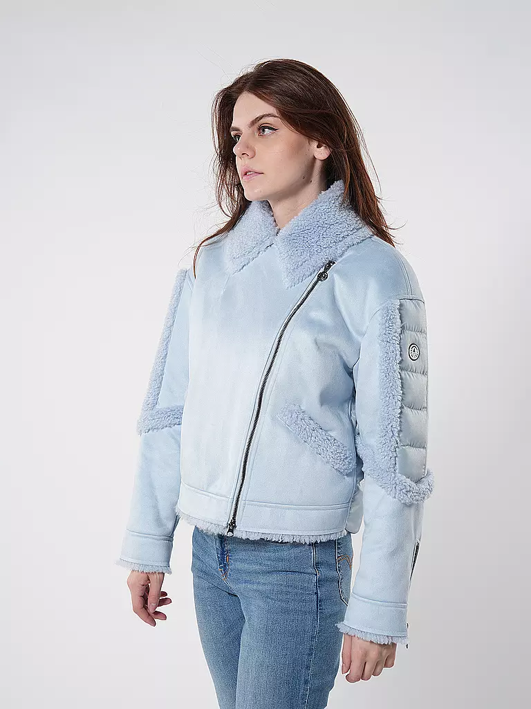 SPORTALM | Jacke in Felloptik | Blu chiaro