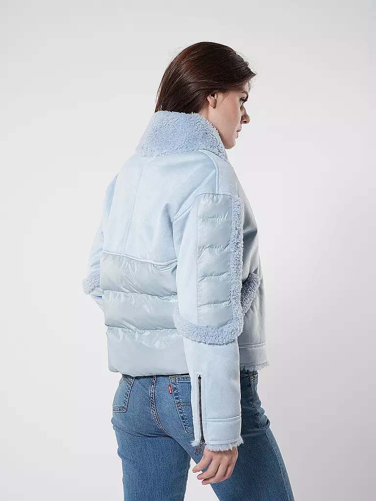 SPORTALM | Jacke in Felloptik | Blu chiaro