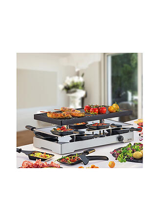 SPRING | RACLETTE8 CLASSIC DUO - Raclette con piastra grill in alluminio + pietra ollare