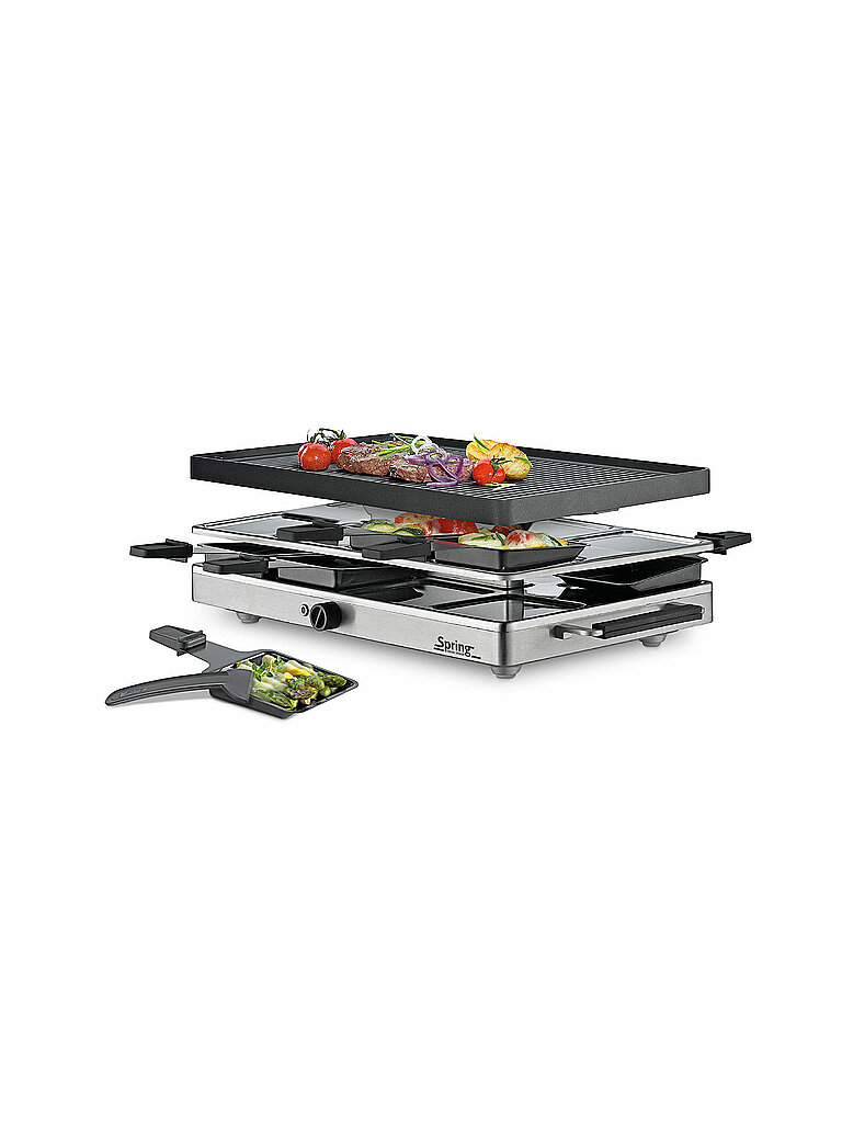 Raclette8 CLASSIC Piastra grill in alluminio nero