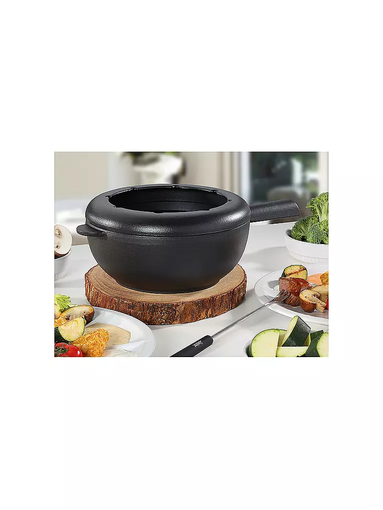 SPRING | Caquelon per fonduta in ghisa 20 cm nero opaco | Nero