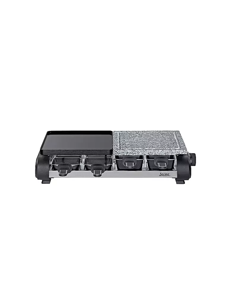 SPRING | Raclette per 8 persone BASIC in acciaio inox | Argento