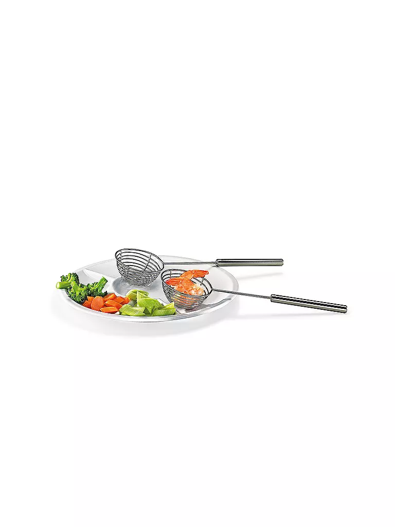 SPRING | Set di colini per fonduta PROFI da 2 pezzi | Argento