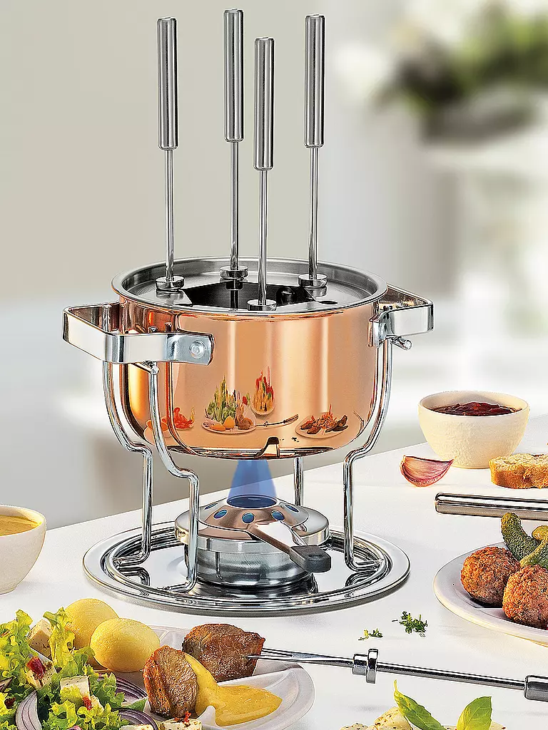 SPRING | Set per fonduta DAVOS Culinox 17 cm ramato | Rame