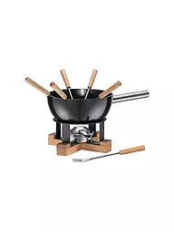 SPRING | Set per fonduta di formaggio Losanna 23cm/2l Nero/Quercia | Nero