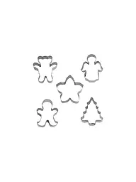 STAEDTER | Formine per biscotti - Natale - Mini - Set, 5 pezzi | Argento
