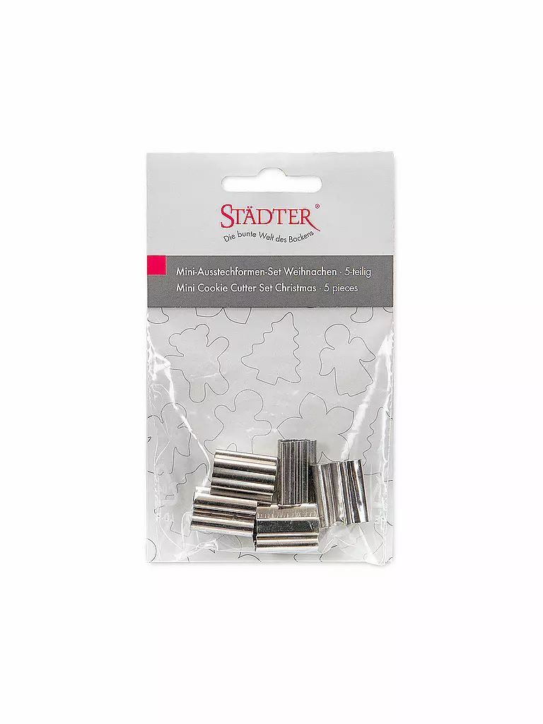 STAEDTER | Formine per biscotti - Natale - Mini - Set, 5 pezzi |