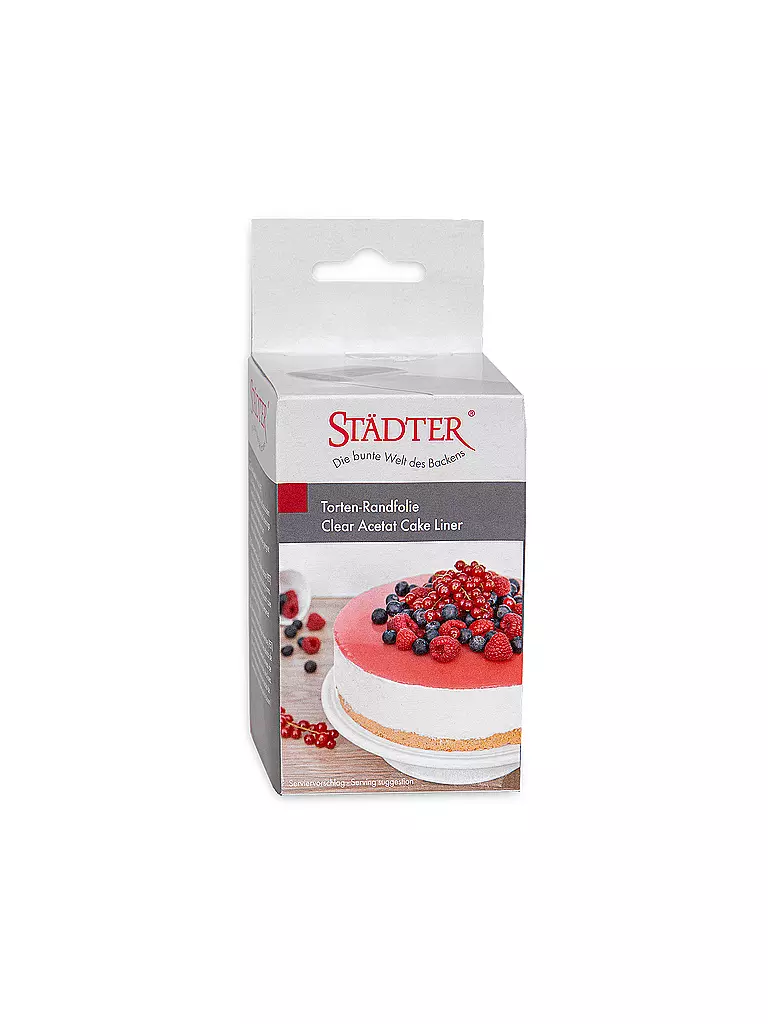 STAEDTER | Pellicola per bordi torta 10x20 cm | Trasparente