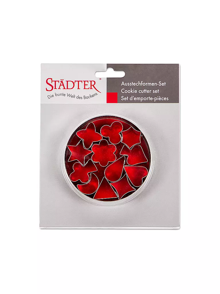 STAEDTER | Set di formine per biscotti - 12 motivi | Argento