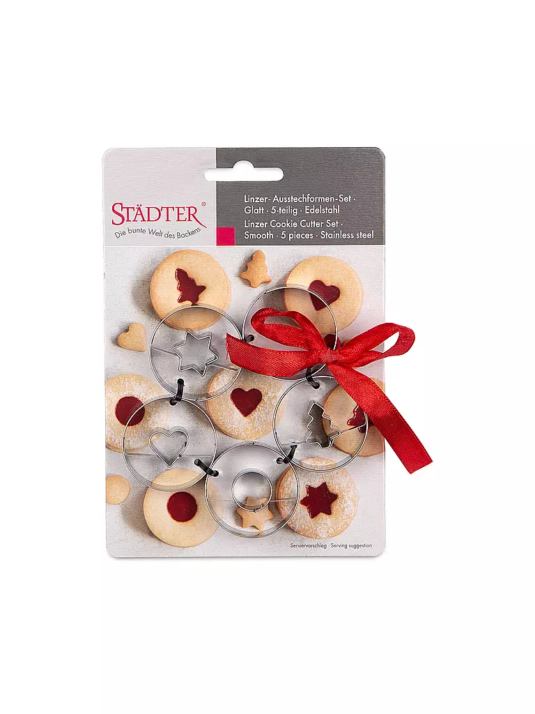 STAEDTER | Tagliabiscotti Linzer liscio, set da 5 pezzi, acciaio inox |