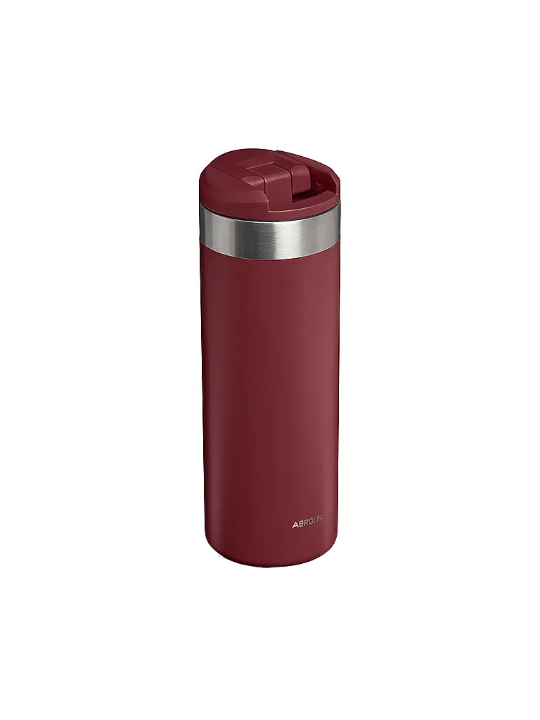STANLEY | Bicchiere termico AEROLIGHT TRANSIT MUG HAMMERTONE 0,47l Cranberry | Rosso scuro
