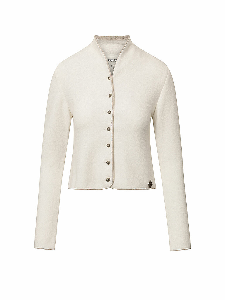 Cardigan tradizionale BRUNA crema XXL