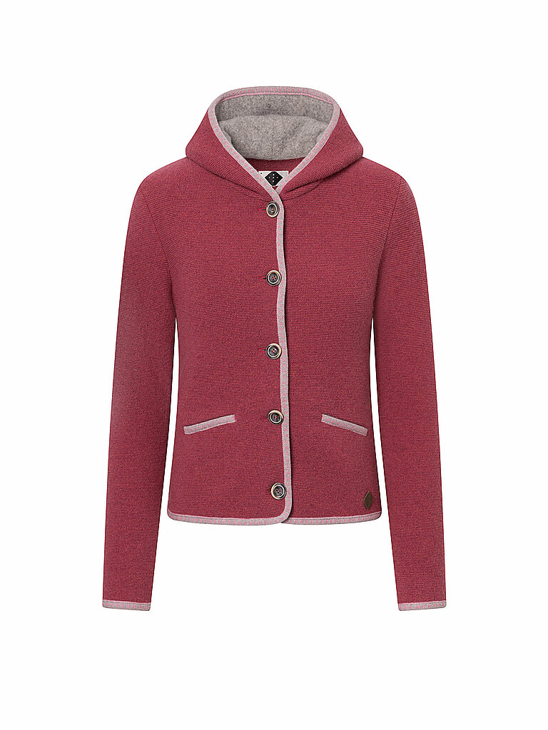 Cardigan tradizionale in maglia MALWINE rosso XS