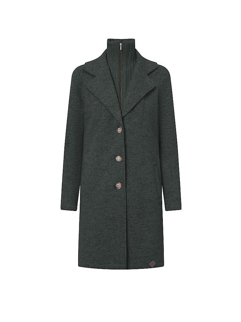 Cappotto di lana ALEA verde scuro XL