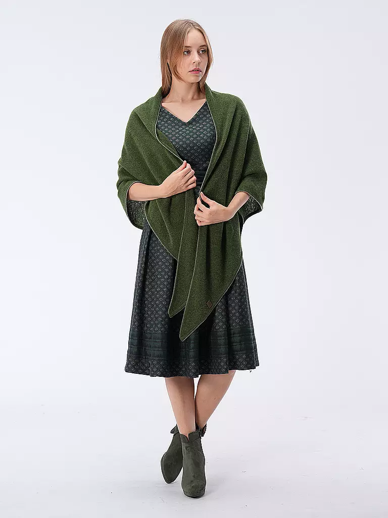 STAPF | Cape - Poncho BIBI | Verde scuro