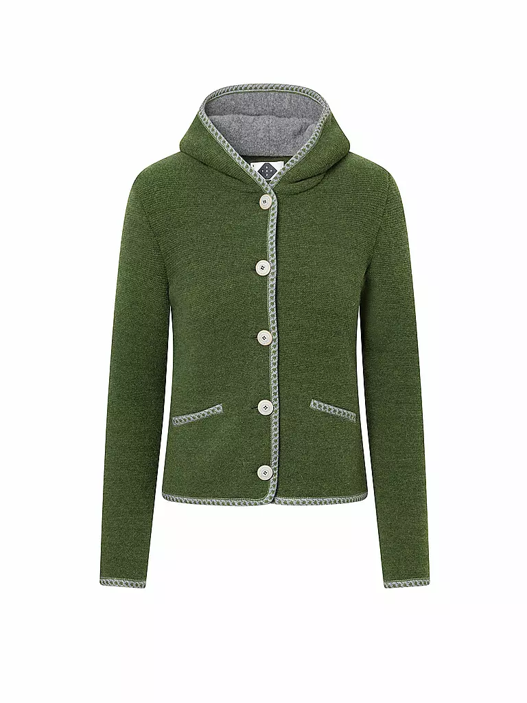 STAPF | Cardigan tradizionale MALWINE | Verde scuro