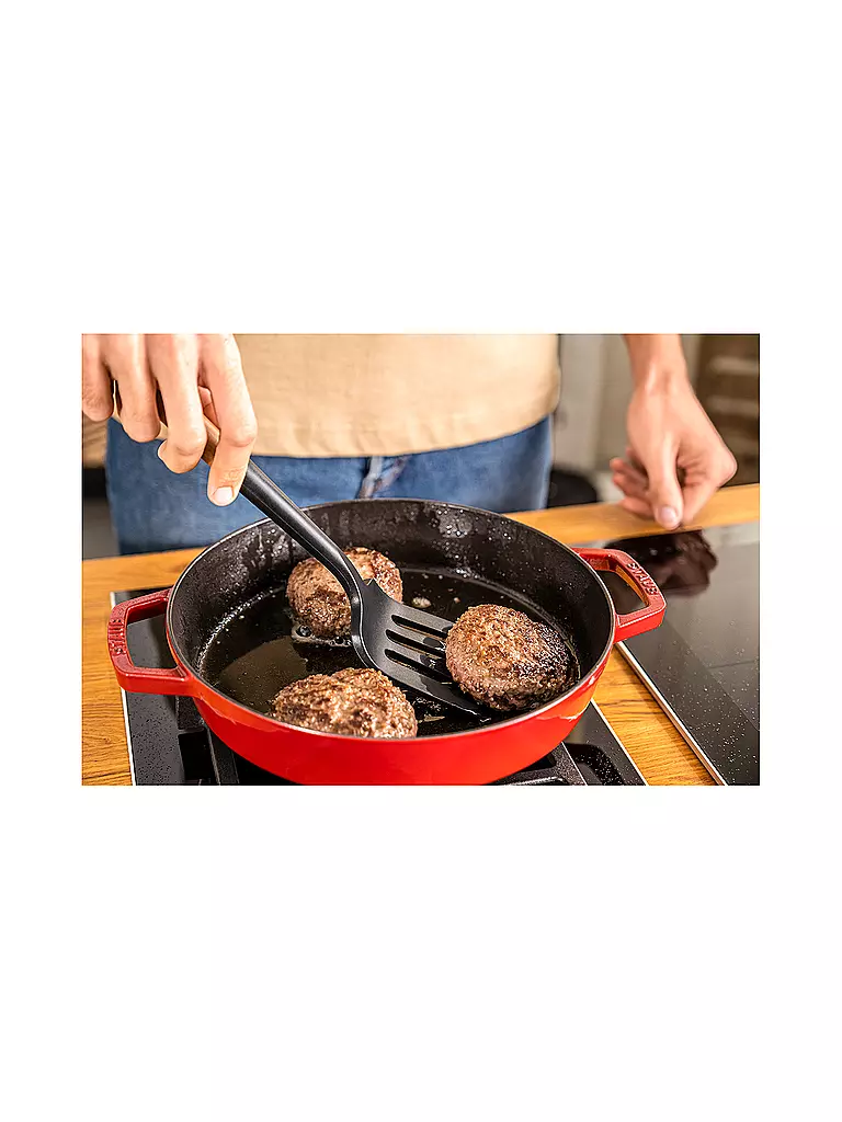 STAUB | Spatola 31 cm acacia / silicone | Marrone