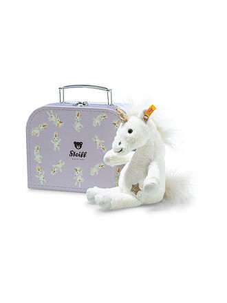 STEIFF | Peluche Unica Unicorno ciondolante in valigia 20 cm