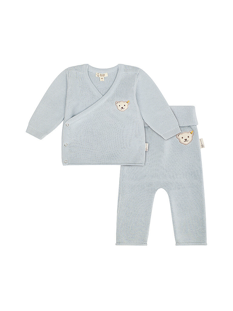 Prodotto: Set neonato cardigan e pantaloni in maglia 2 pezzi azzurro 68