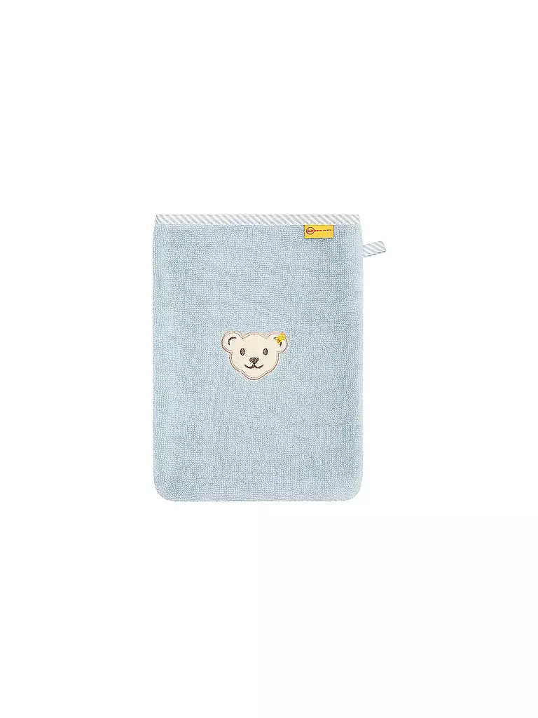 STEIFF | Guanto da bagno per neonato | Blu chiaro