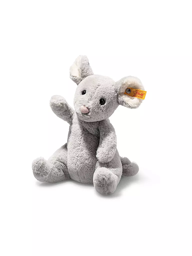STEIFF | Peluche CHEESY MAUS 19cm seduto | Grigio chiaro