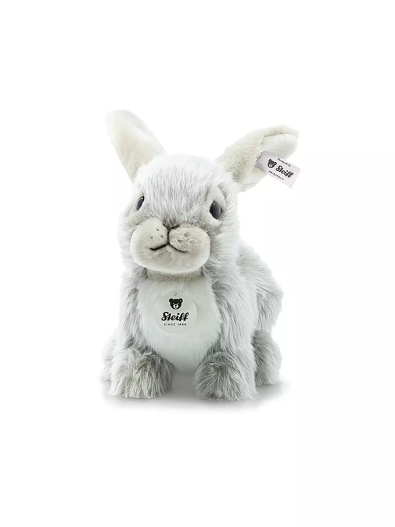 STEIFF | Peluche Dormili coniglio seduto 21 cm | Grigio chiaro
