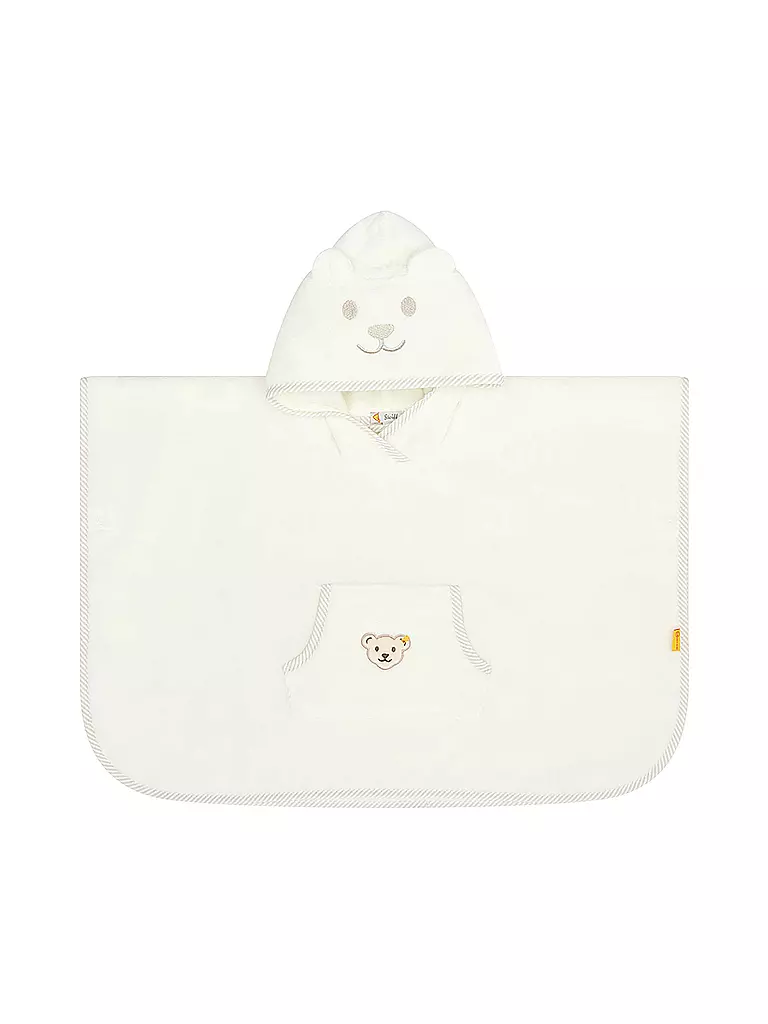 STEIFF | Poncho da bagno per neonato | Bianco
