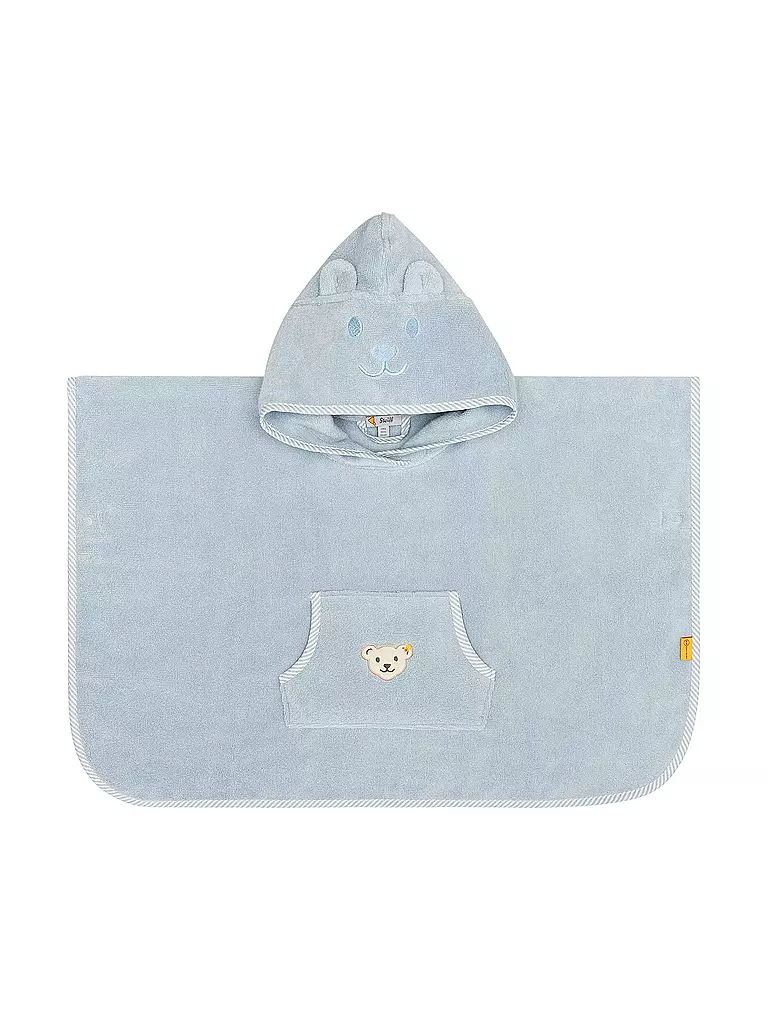 STEIFF | Poncho da bagno per neonato | Blu chiaro