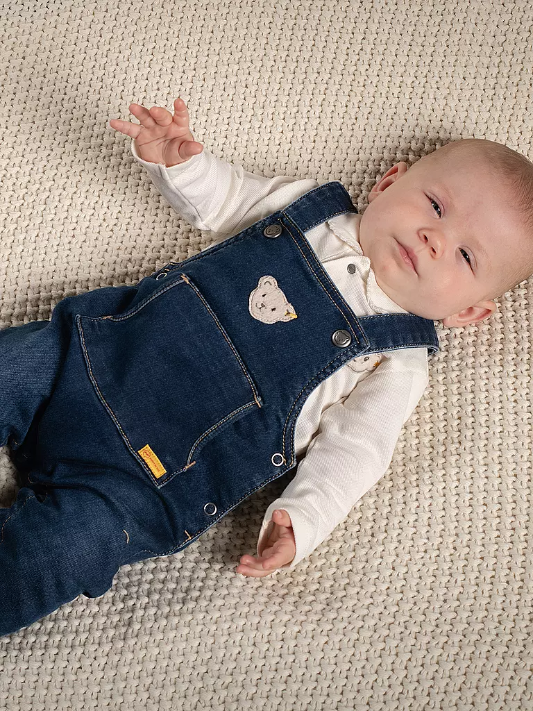 STEIFF | Salopette di jeans per neonato | Blu